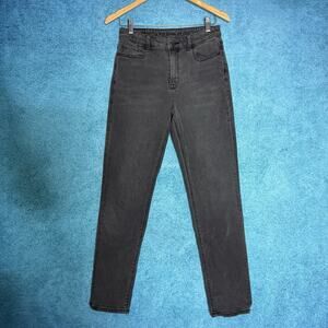 American Eagle Womens Jeans Size 4 Regular Gray Mid Rise Stretch Mom 27 Inseam